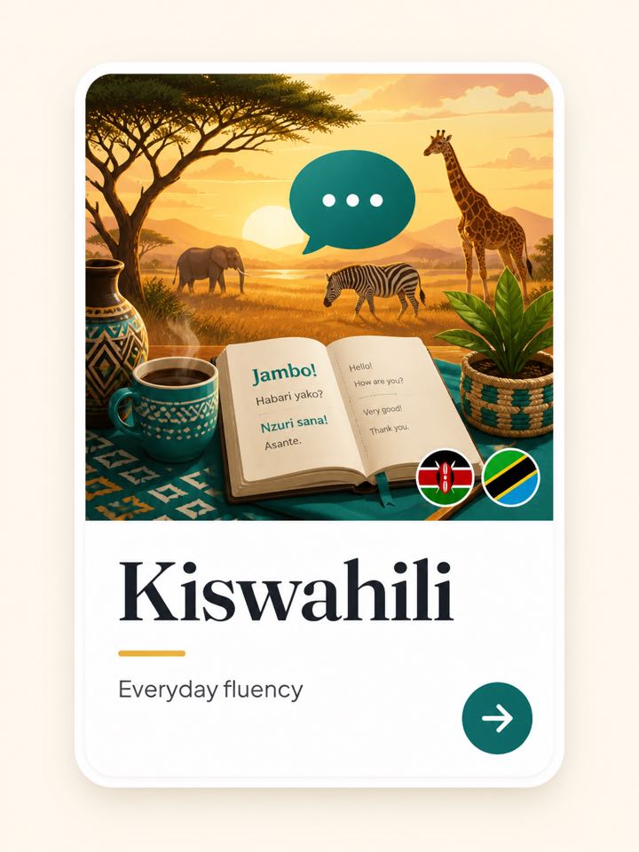 Kiswahili language card